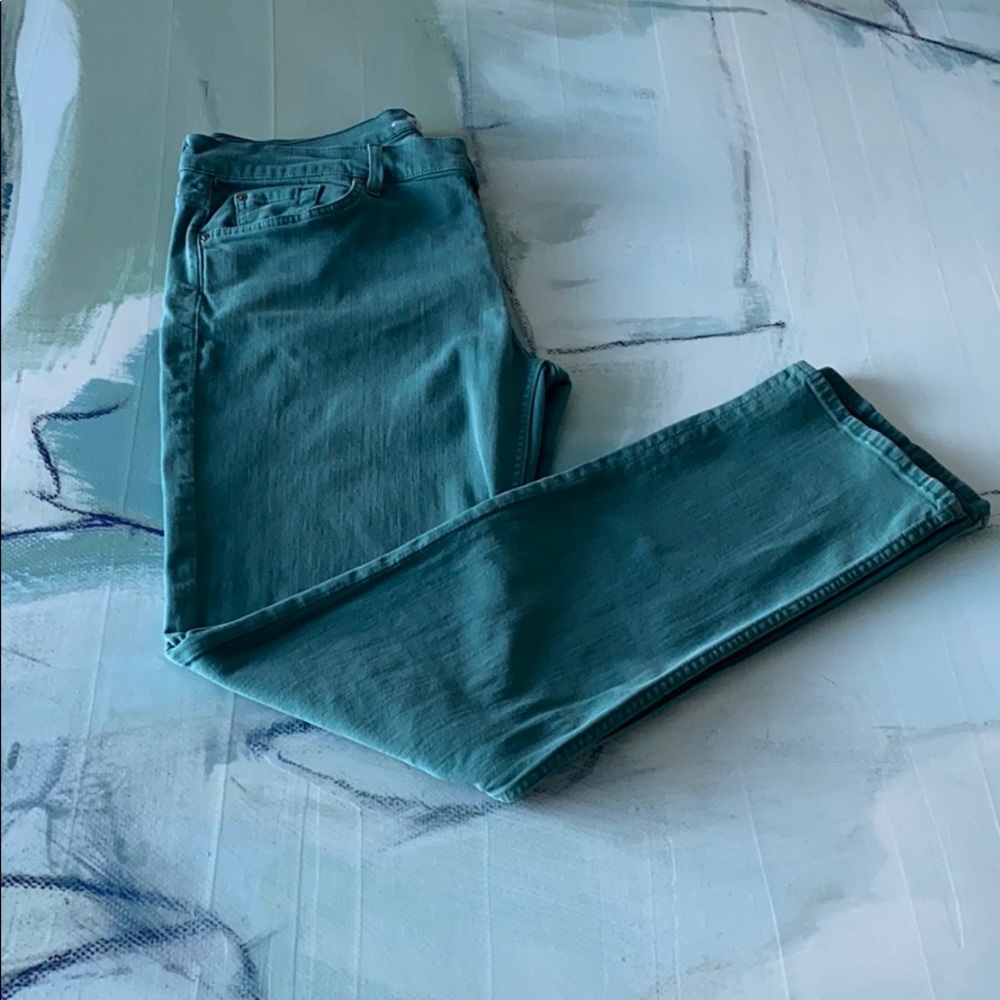 7 For All Mankind Green Jeans  -  Size 36